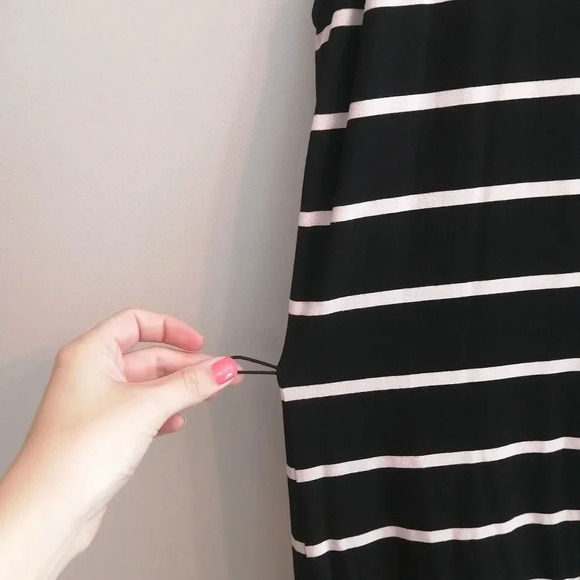 Ted Baker Linn Striped Jersey Sleeveless High Neck Midi Dress Size 5 TB or 12 US - Picture 9 of 16